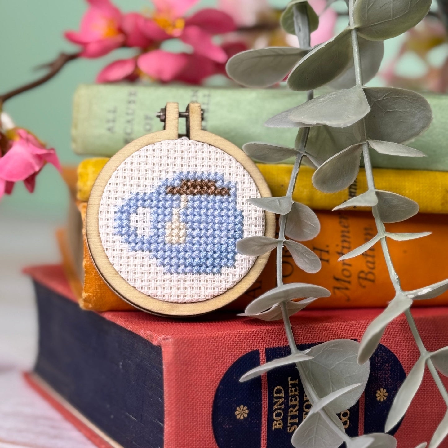 Have a cup of Positivitea! Mini Matchbox Cross Stitch Kit