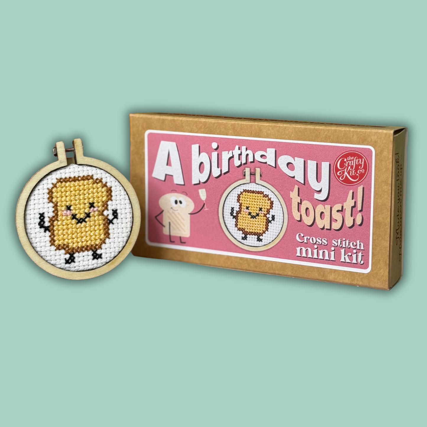 A Birthday Toast! Mini Matchbox Cross Stitch Kit
