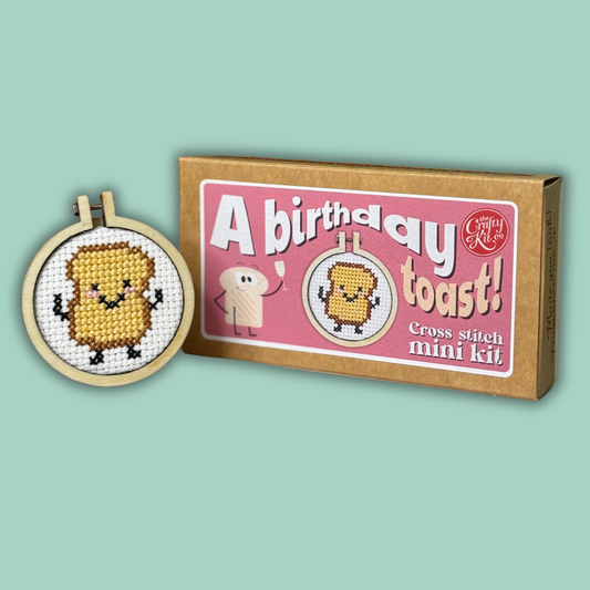 A Birthday Toast! Mini Matchbox Cross Stitch Kit