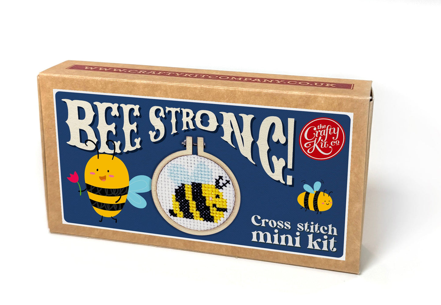 Bee Strong! Mini Matchbox Cross Stitch Kit
