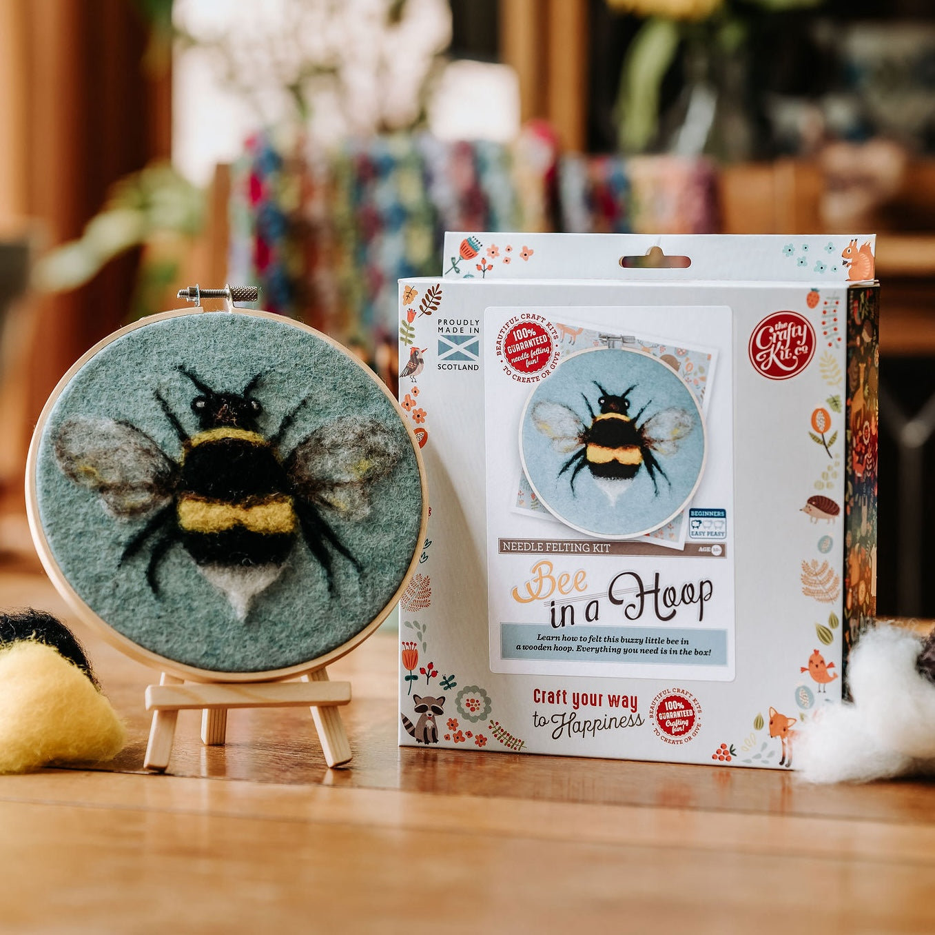 Bee in a Hoop Needle Felt Craft Kit