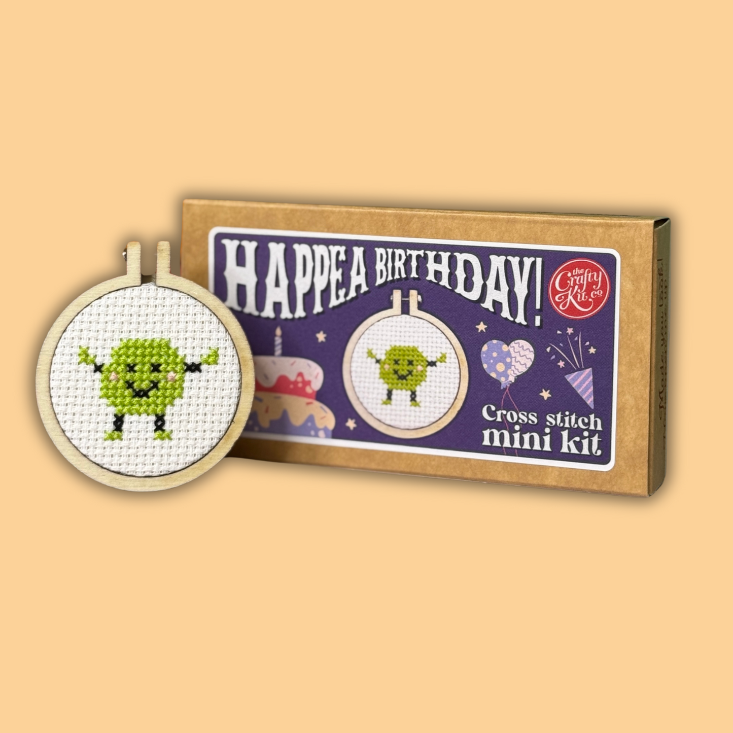 Happea Birthday! Mini Matchbox Cross Stitch Kit