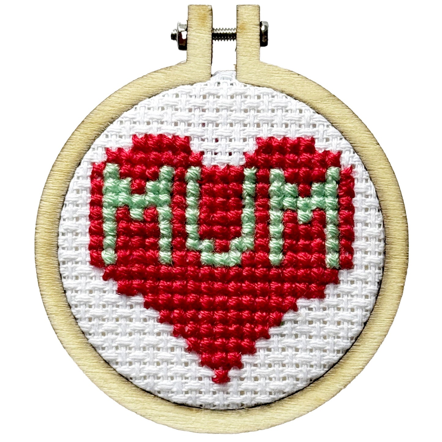 Happy Mothers Day Heart Mini Matchbox Cross Stitch Kit