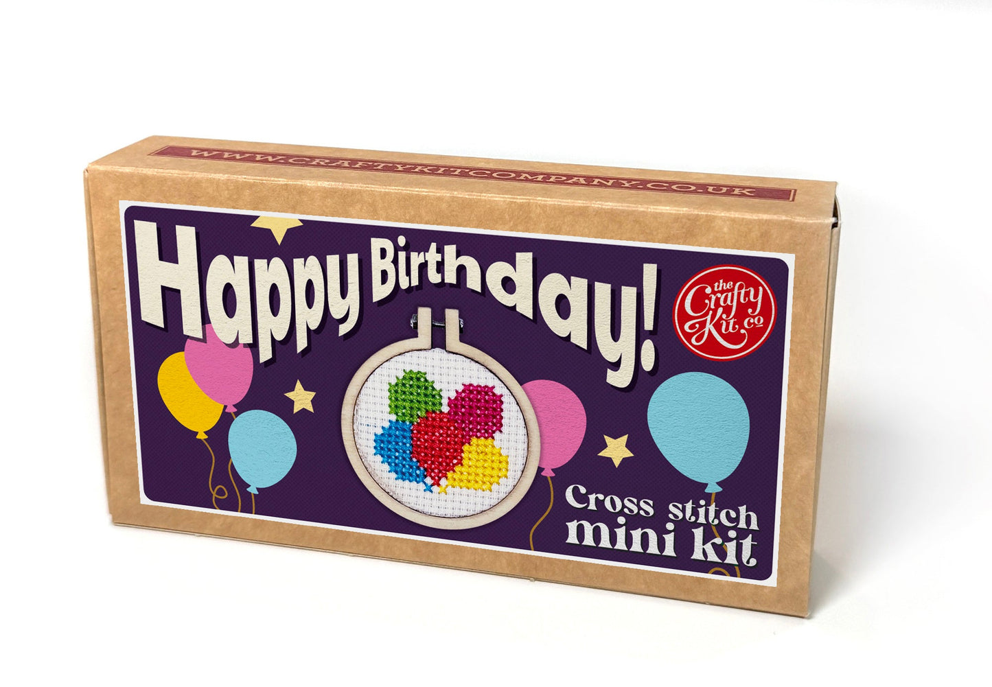 Happy Birthday Mini Matchbox Cross Stitch Kit