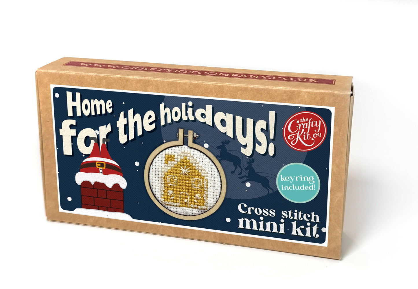Home For The Holidays! Mini Matchbox Christmas Cross Stitch Kit