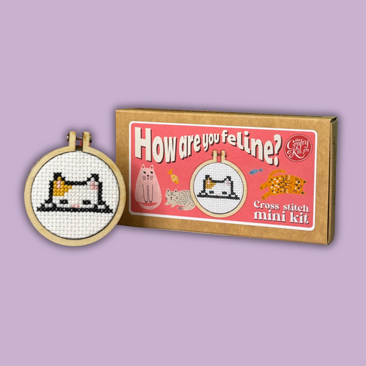 How Are You Feline? Mini Matchbox Cross Stitch Kit