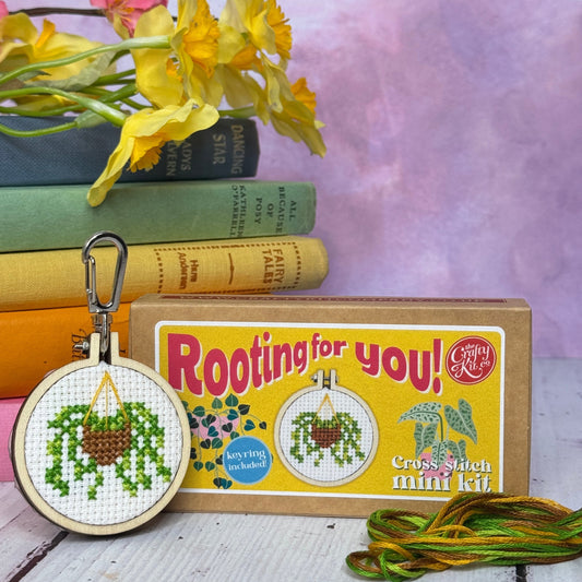 Rooting for You! Mini Matchbox Cross Stitch Kit