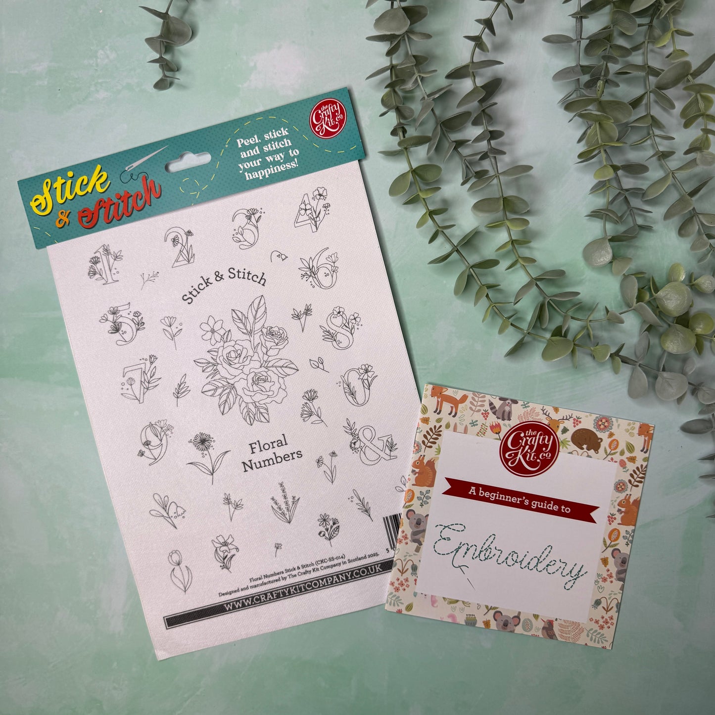 Floral Numbers Stick & Stitch Embroidery