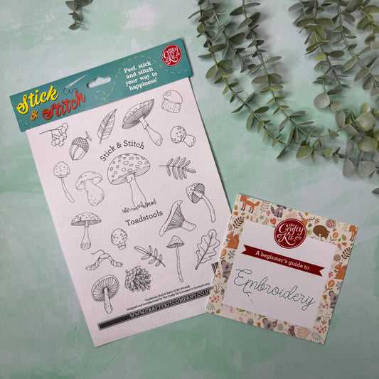 Toadstools Stick & Stitch Embroidery