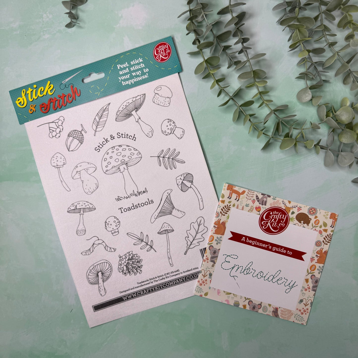 Toadstools Stick & Stitch Embroidery