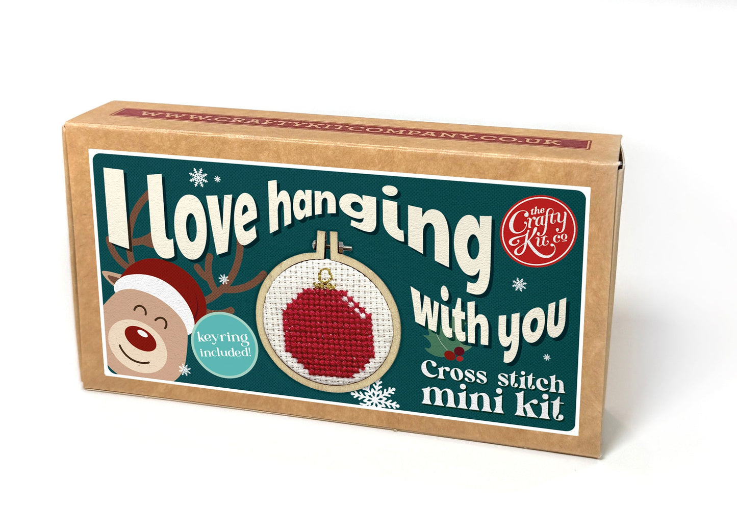 I Love Hanging with You Mini Matchbox Christmas Cross Stitch Kit