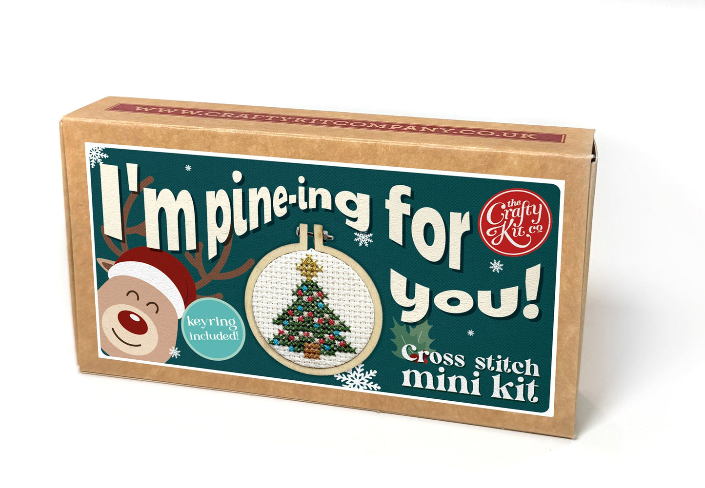 I'm Pine-ing For You! Mini Matchbox Christmas Cross Stitch Kit