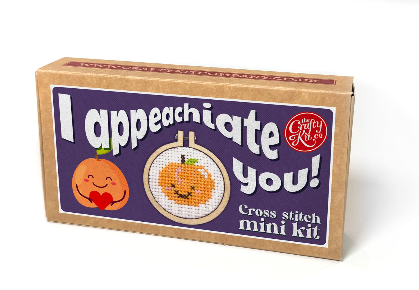 I Appeachiate You! Mini Matchbox Cross Stitch Kit
