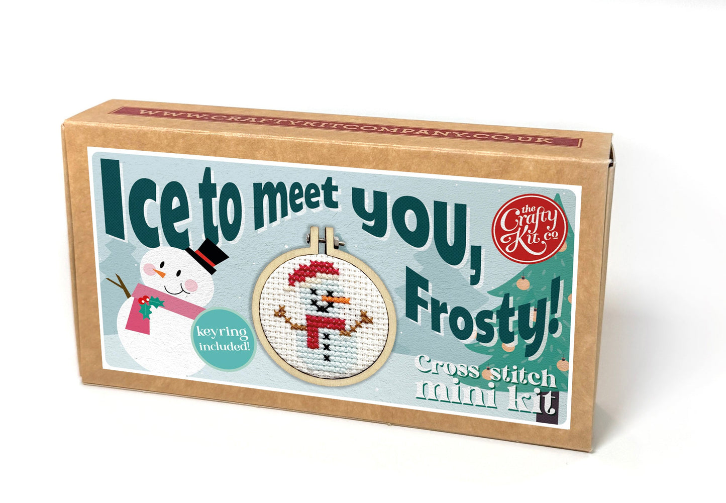 Ice To Meet You, Frosty! Mini Matchbox Christmas Cross Stitch Kit