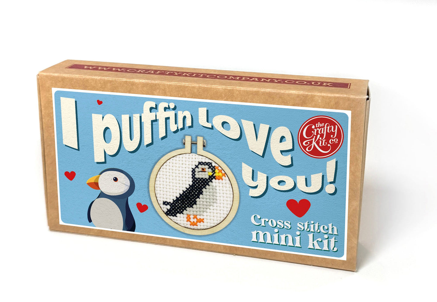 I Puffin Love You! Mini Matchbox Cross Stitch Kit