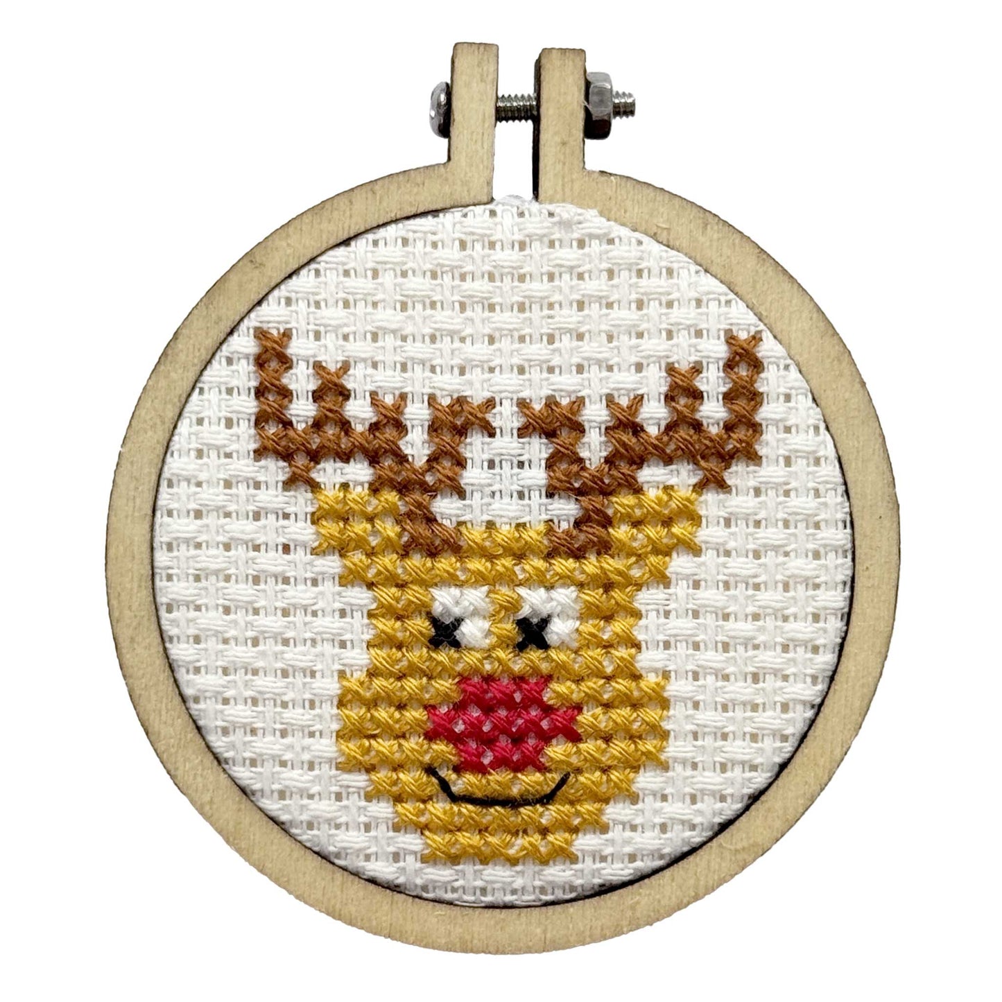 Leading The Sleigh, The Rudolph Way! Mini Matchbox Christmas Cross Stitch Kit