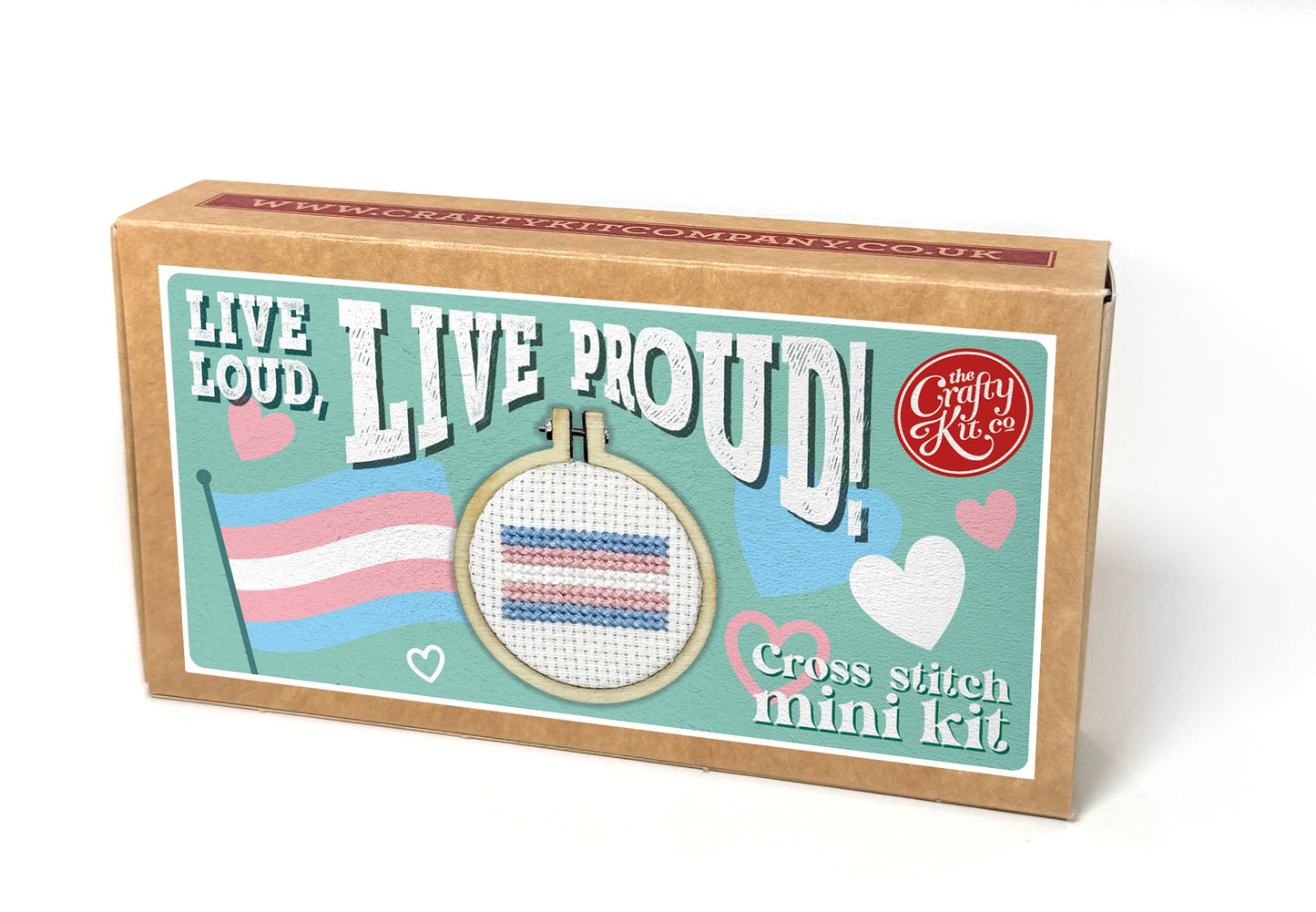 Live Loud, Live Proud! Mini Matchbox Cross Stitch Kit