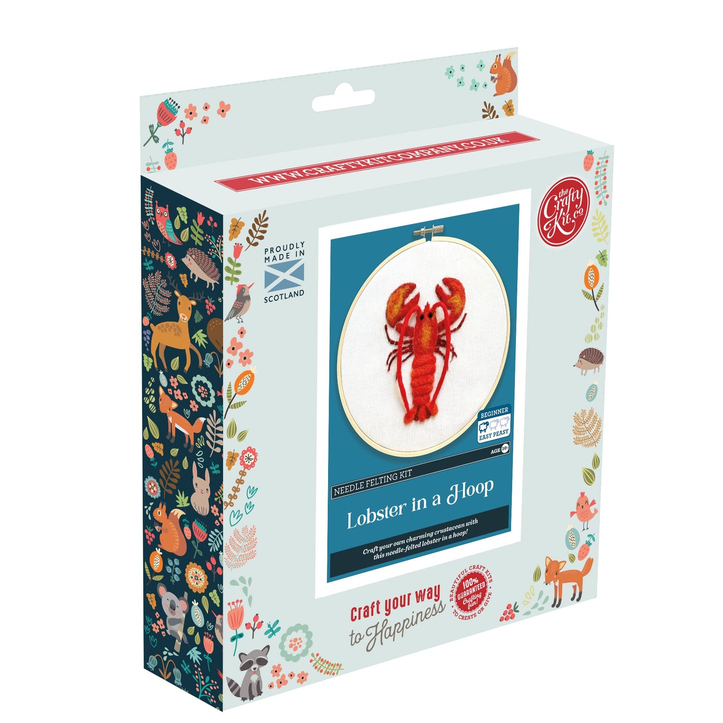 Lobster in a Hoop Needle Felting Kit