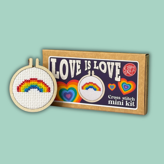Love Is Love Mini Matchbox Cross Stitch Kit