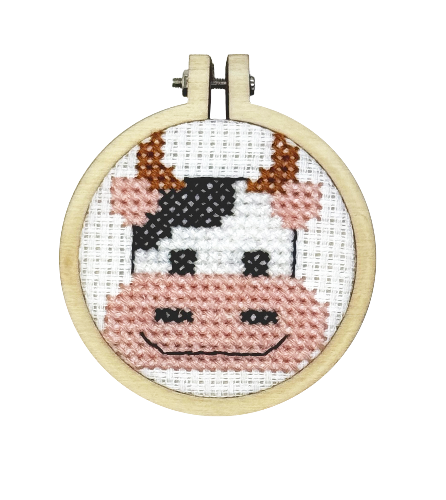 Moody Cow! Mini Matchbox Cross Stitch Kit