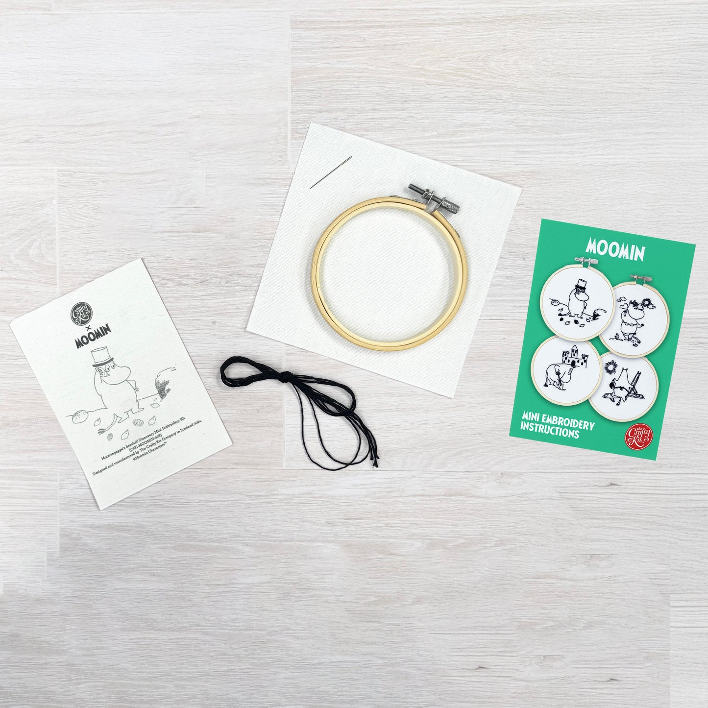 Moominpappa's Seashell Discovery Mini Embroidery Kit