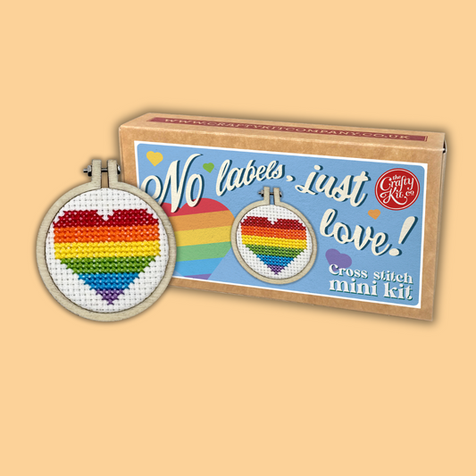No Labels, Just Love! Mini Matchbox Cross Stitch Kit