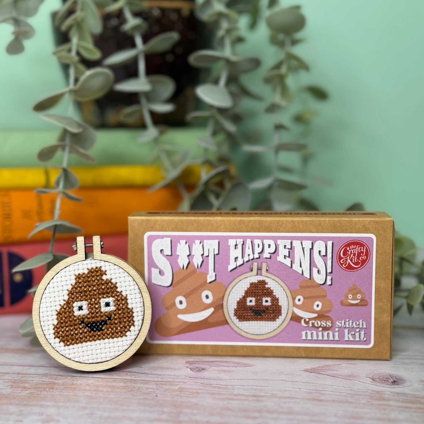 S**t happens!  Mini Matchbox Cross Stitch Kit