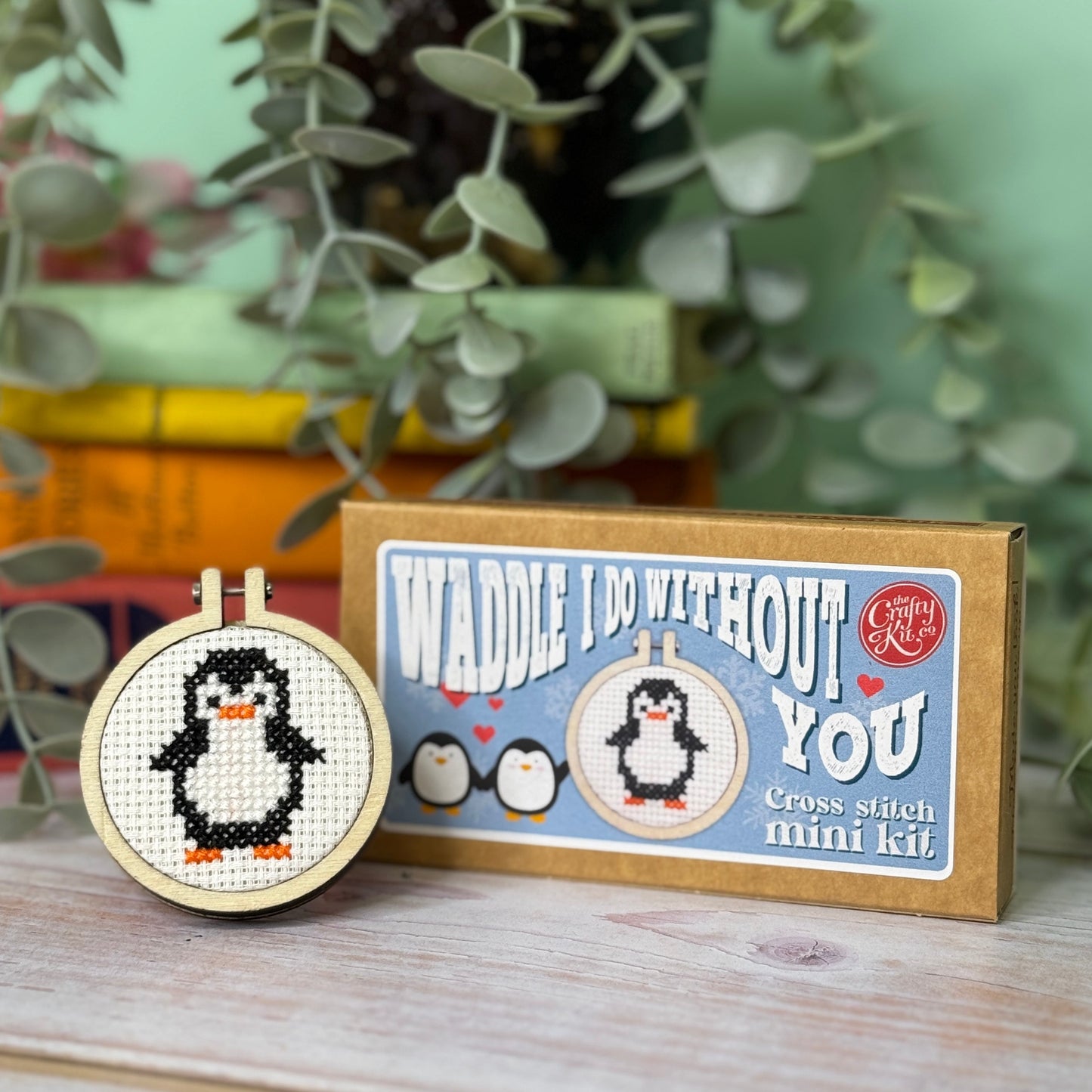 Waddle I Do Without You Mini Matchbox Cross Stitch Kit