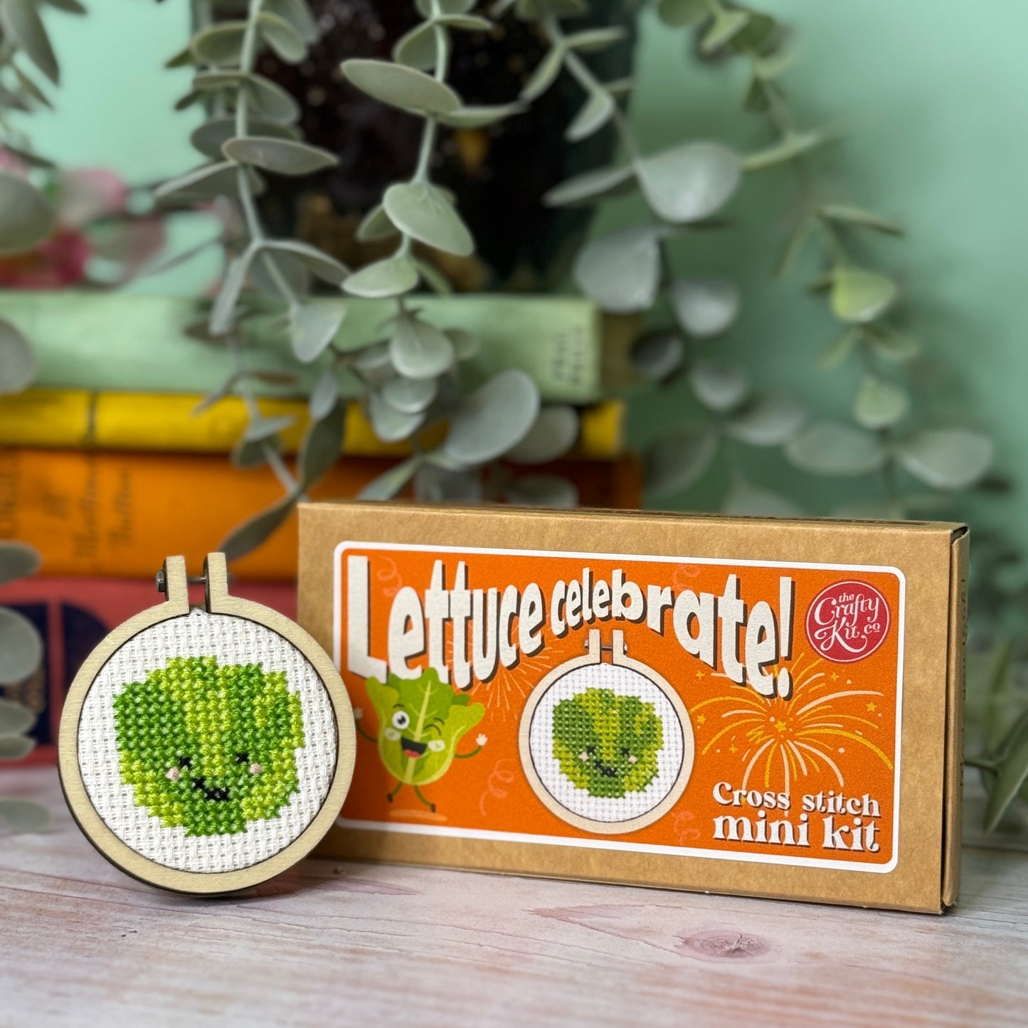 Lettuce Celebrate! Mini Matchbox Cross Stitch Kit