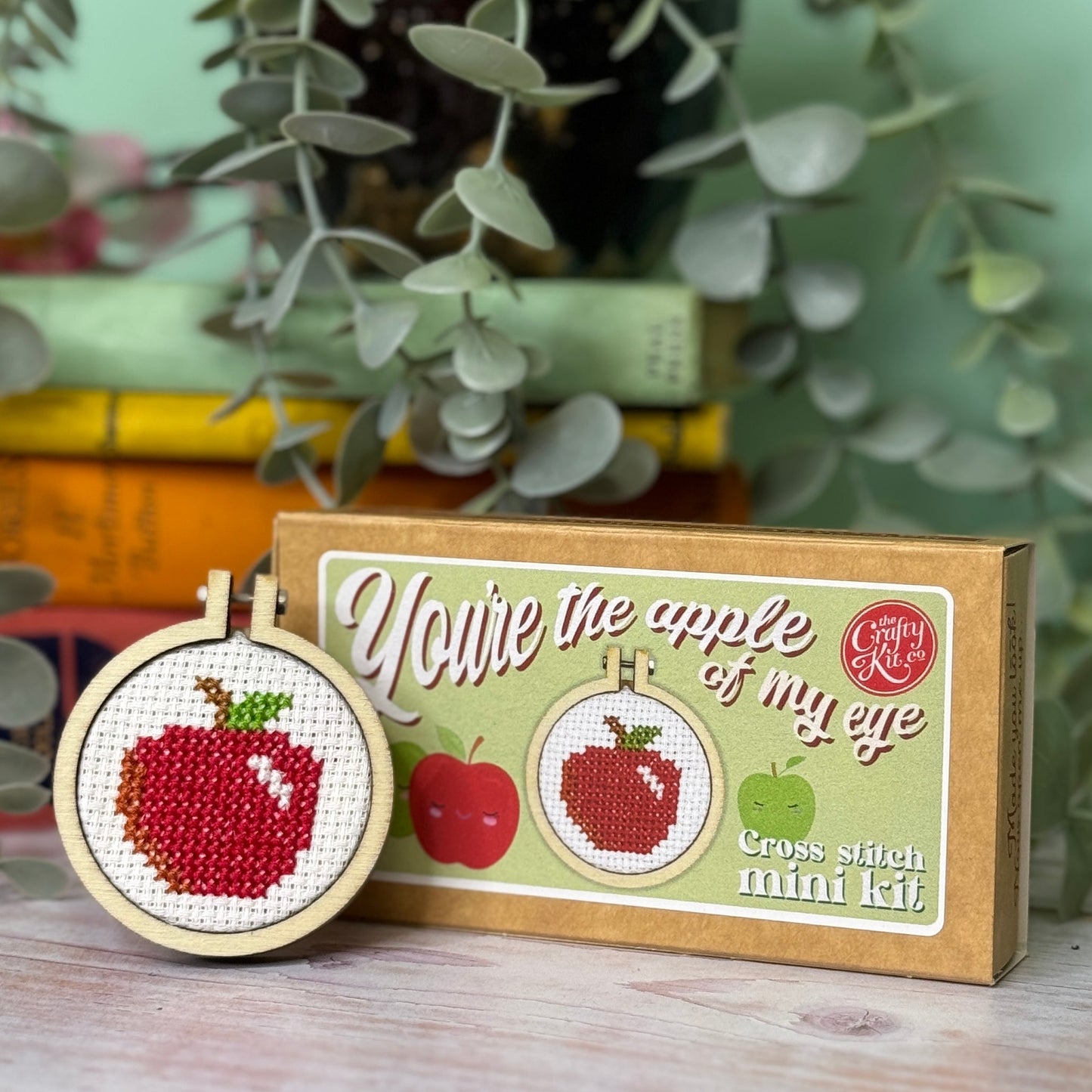 You're The Apple Of My Eye Mini Matchbox Cross Stitch Kit