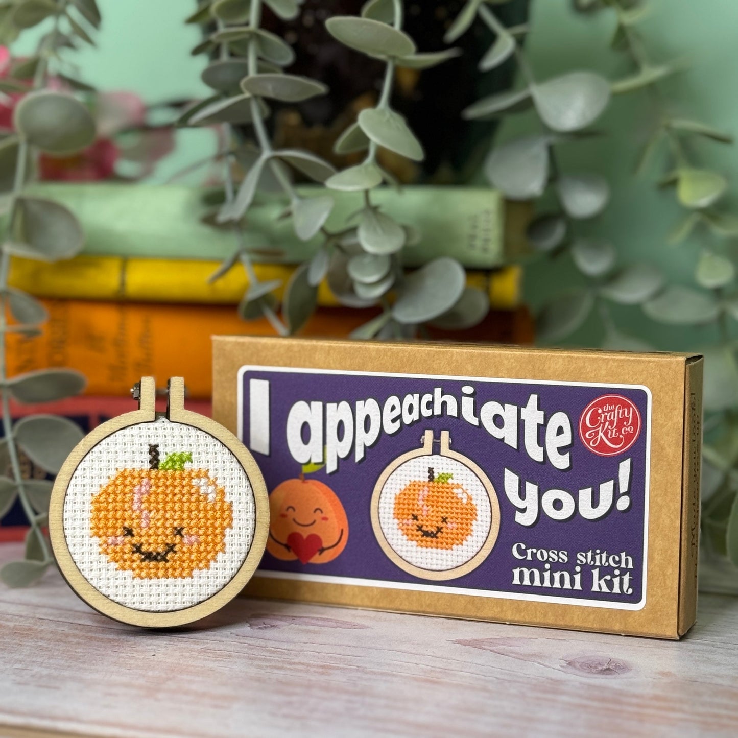 I Appeachiate You! Mini Matchbox Cross Stitch Kit