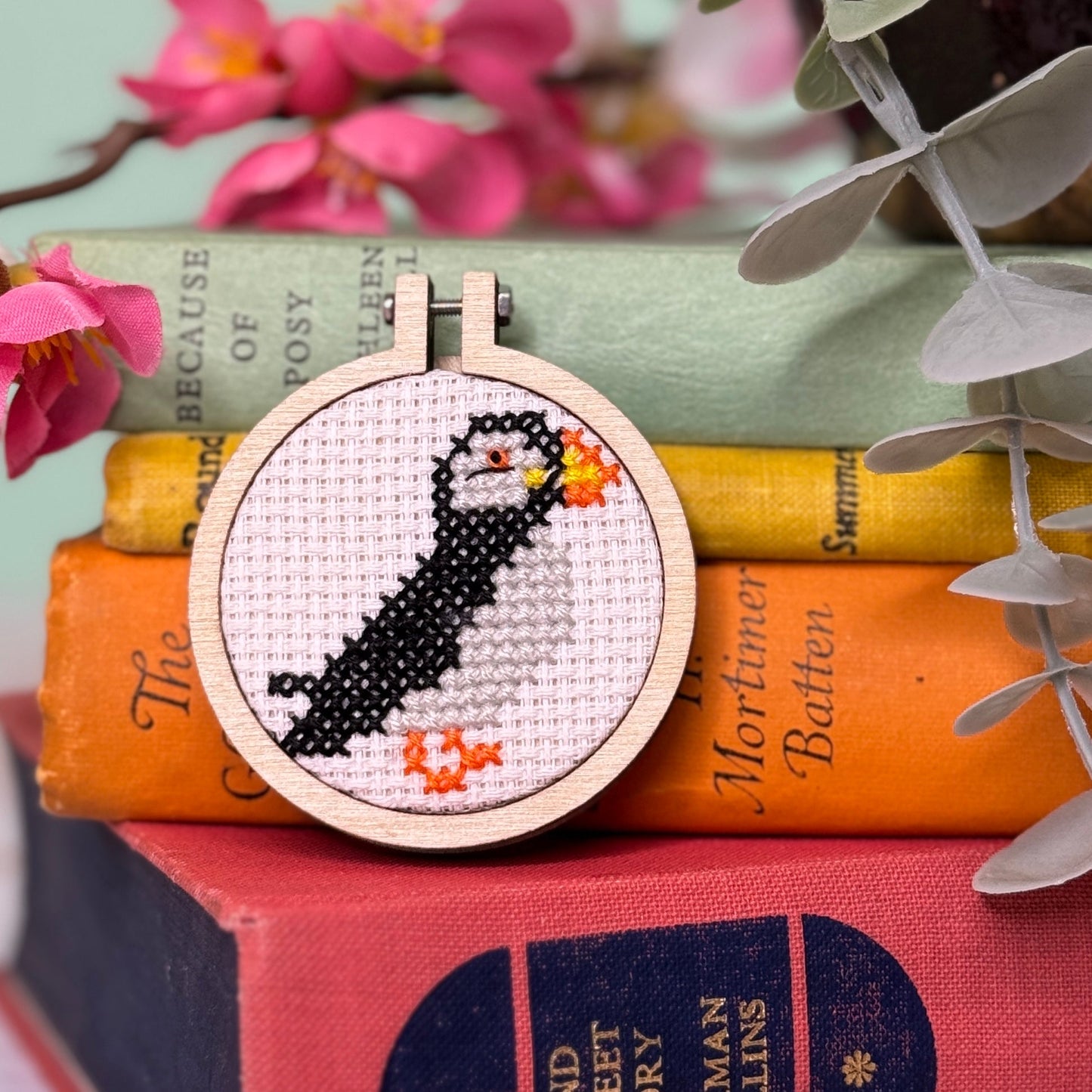 I Puffin Love You! Mini Matchbox Cross Stitch Kit