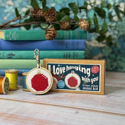 I Love Hanging with You Mini Matchbox Christmas Cross Stitch Kit