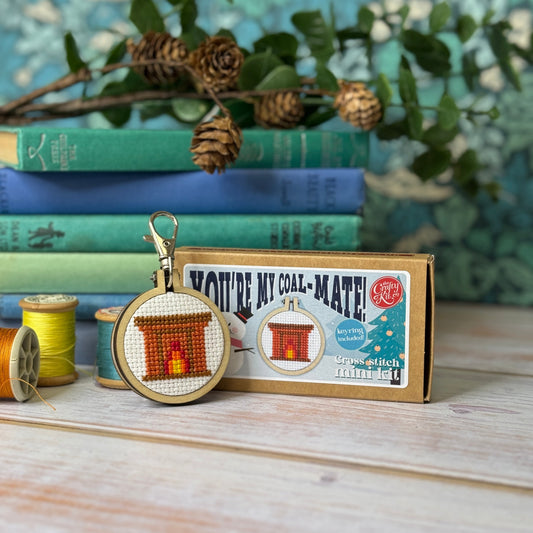 You're My Coal-Mate! Mini Matchbox Christmas Cross Stitch Kit