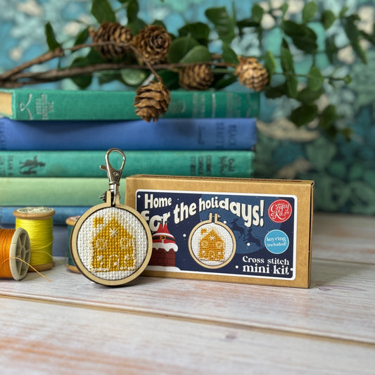 Home For The Holidays! Mini Matchbox Christmas Cross Stitch Kit