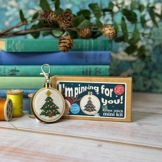 I'm Pine-ing For You! Mini Matchbox Christmas Cross Stitch Kit
