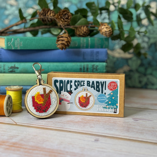 Spice Spice Baby! Mini Matchbox Christmas Cross Stitch Kit