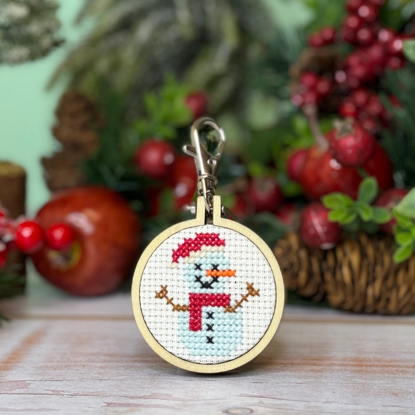 Ice To Meet You, Frosty! Mini Matchbox Christmas Cross Stitch Kit