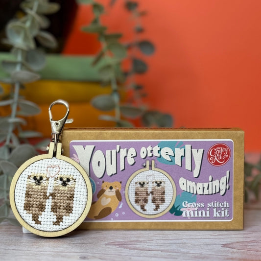 You're Otterly Amazing! Mini Matchbox Cross Stitch Kit