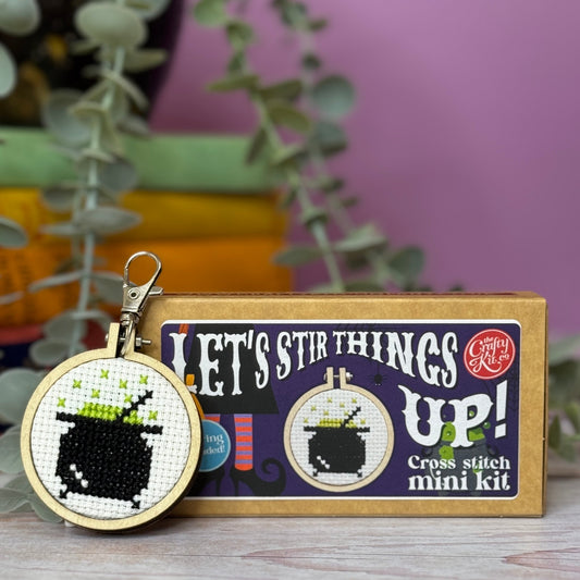 Let's Stir Things Up! Halloween Mini Matchbox Cross Stitch Kit