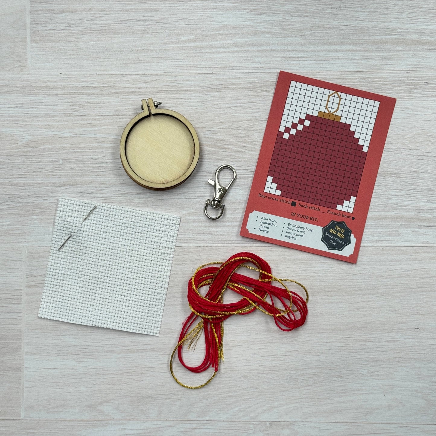 I Love Hanging with You Mini Matchbox Christmas Cross Stitch Kit