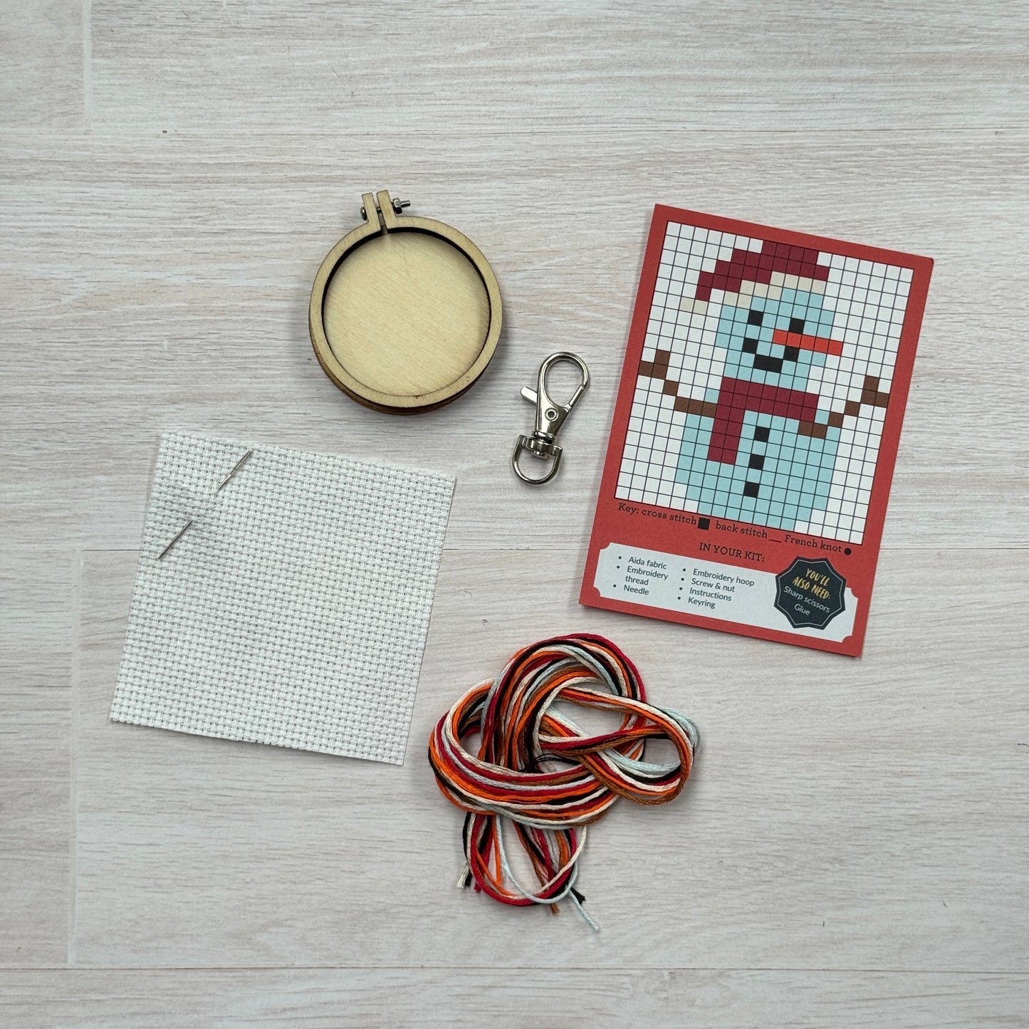 Ice To Meet You, Frosty! Mini Matchbox Christmas Cross Stitch Kit