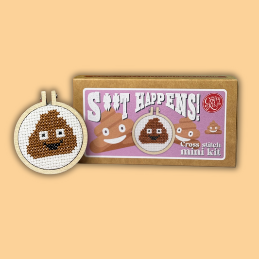 S**t happens!  Mini Matchbox Cross Stitch Kit