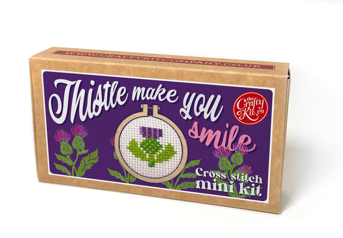 Thistle Make You Smile Mini Matchbox Cross Stitch Kit