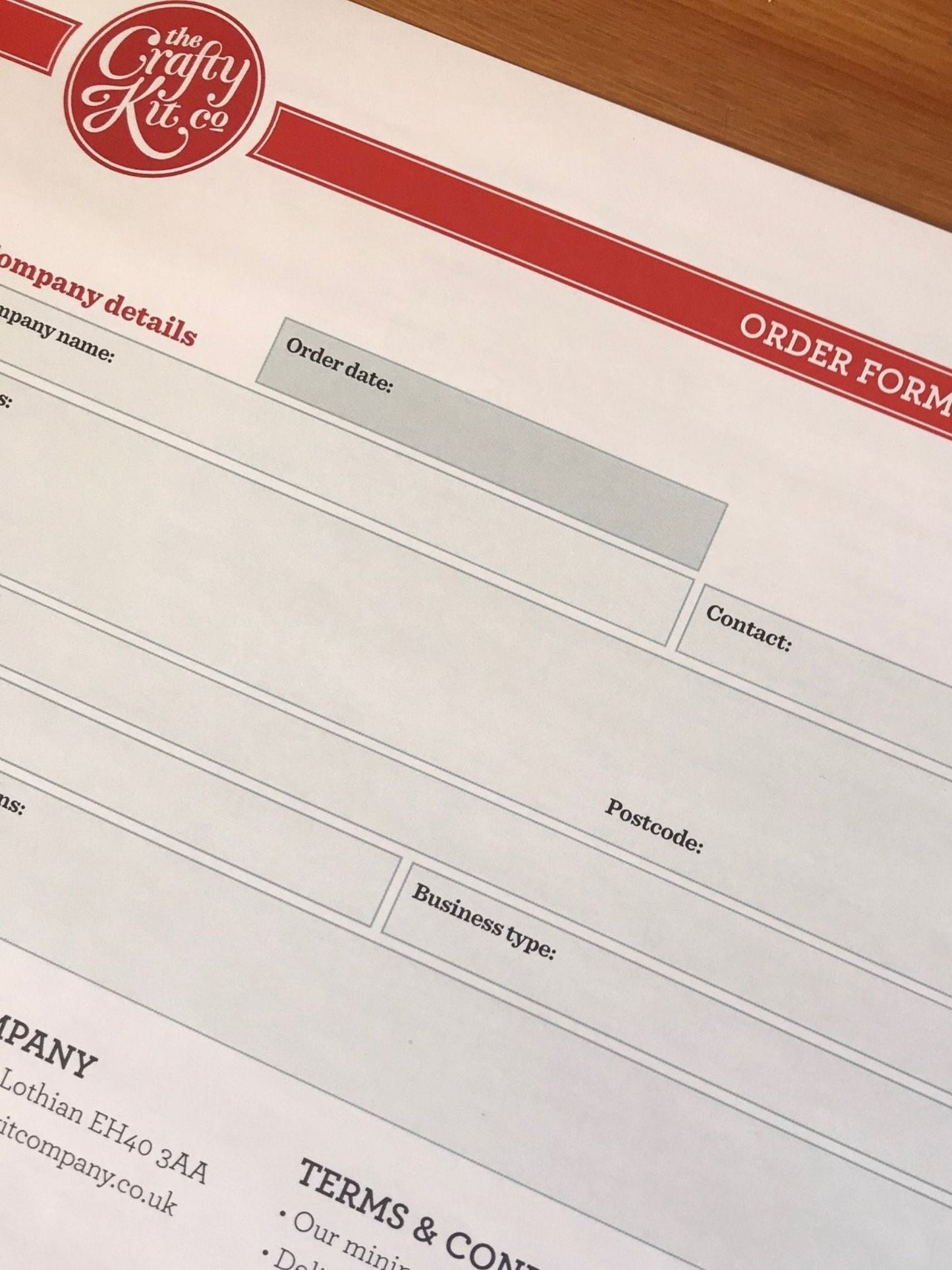 Autumn/Winter 2024 Order Form - Digital Download