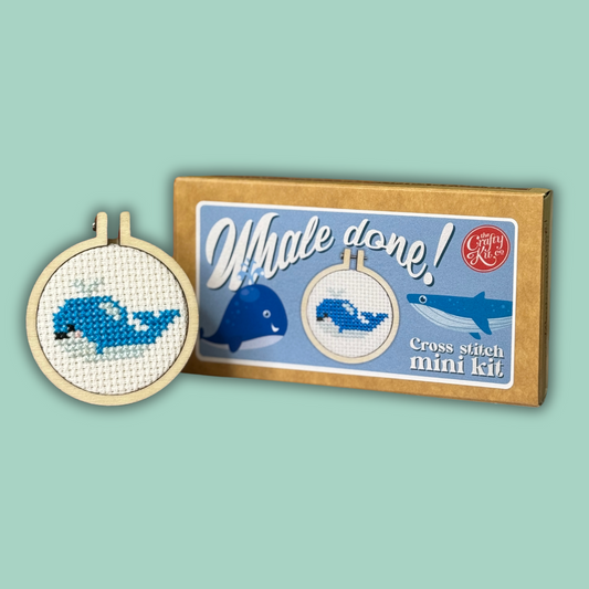 Whale Done! Mini Matchbox Cross Stitch Kit