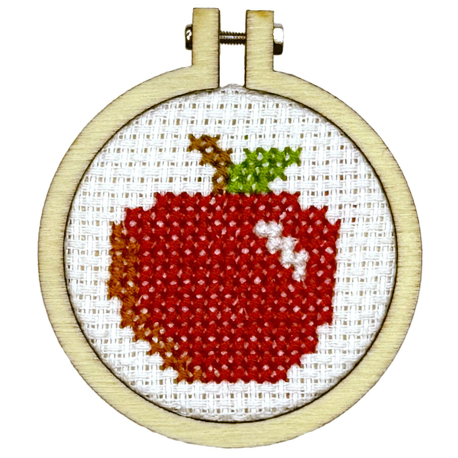 Thank you, Teacher! (apple) Mini Matchbox Cross Stitch Kit