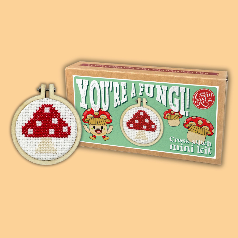 You're a Fungi! Mini Matchbox Cross Stitch Kit