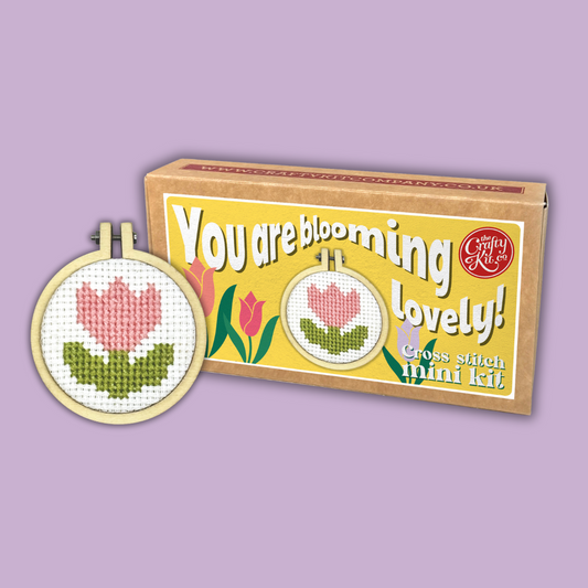 You're Blooming Lovely!  Mini Matchbox Cross Stitch Kit