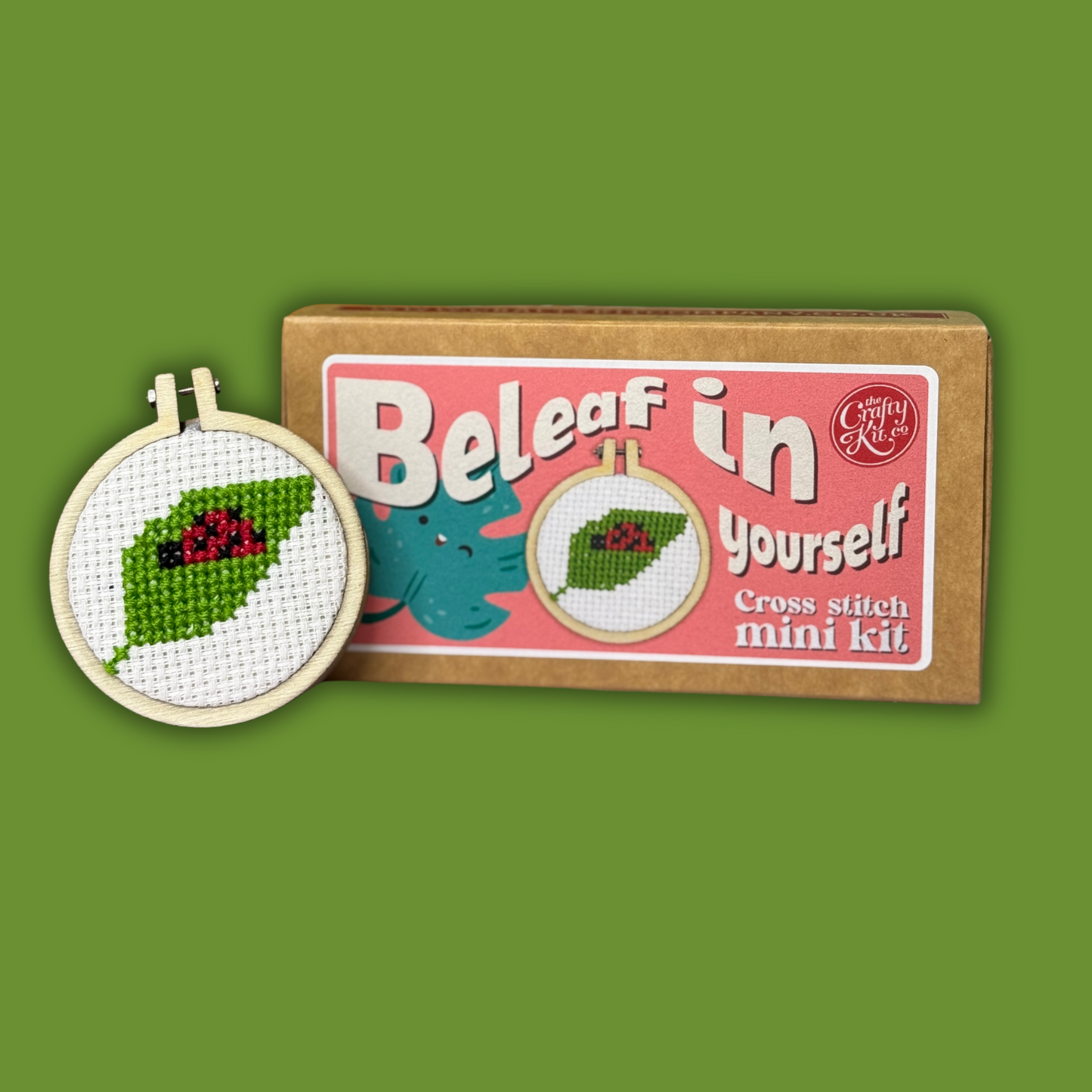 Beleaf in Yourself Mini Matchbox Cross Stitch Kit